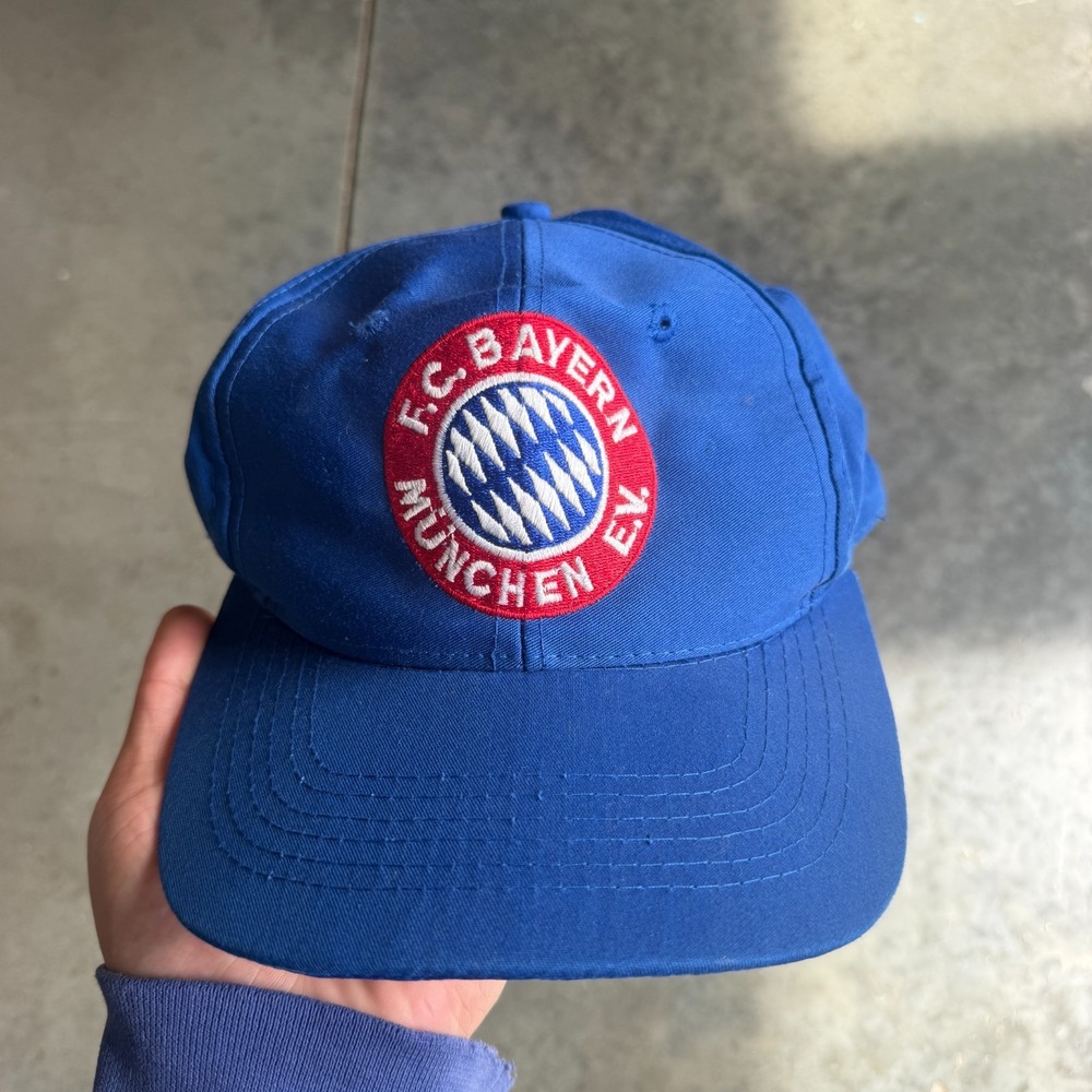 Vintage 80s 90s Adidas FC Bayern Munchen Snapback Hat Mens OSFA Soccer Football